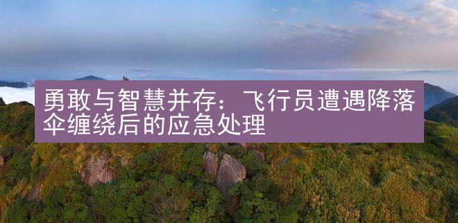 勇敢与智慧并存：飞行员遭遇降落伞缠绕后的应急处理